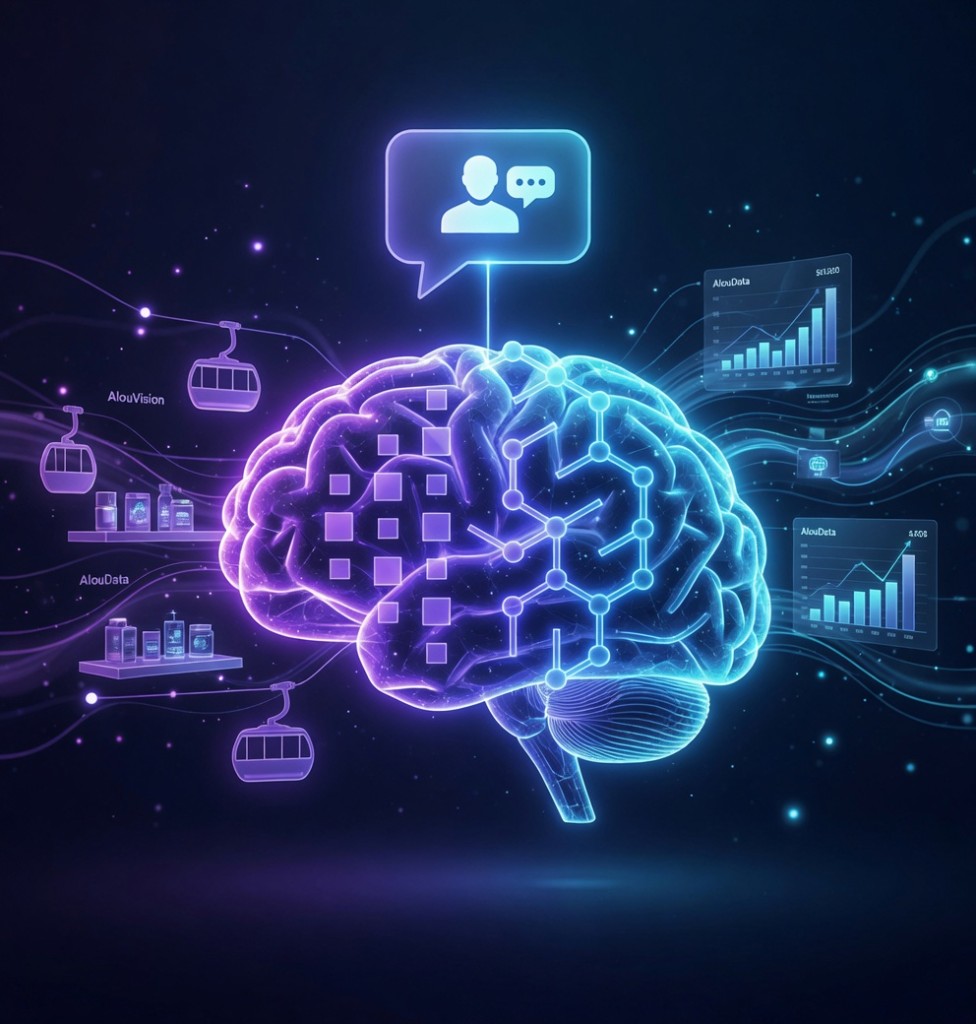 Ecossistema Aleon: AlouData, AlouVision e AlouAssist conectados por IA